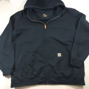 Carhartt Vintage Black Zip Up Hoodie SZ Mens 3X